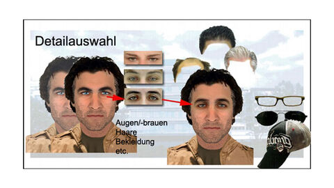Bildschirmmaske für Phantombilderstellung