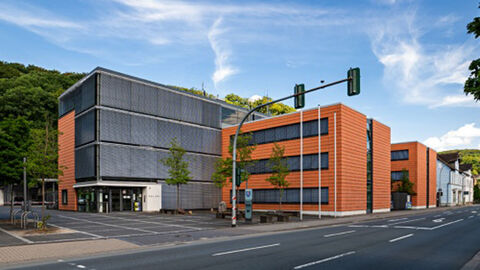 Gebäude der Polizeistation in Dillenburg.Gebäude der Polizeidirektion Lahn-Dill, Polizeistation Dillenburg und der Verkehrsinspektion