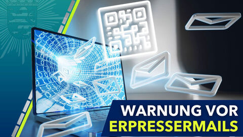 Bildcollage Bildschirm mit E-Mail-Signaturen