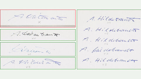 schriftvergleichende Echtheitsprüfung